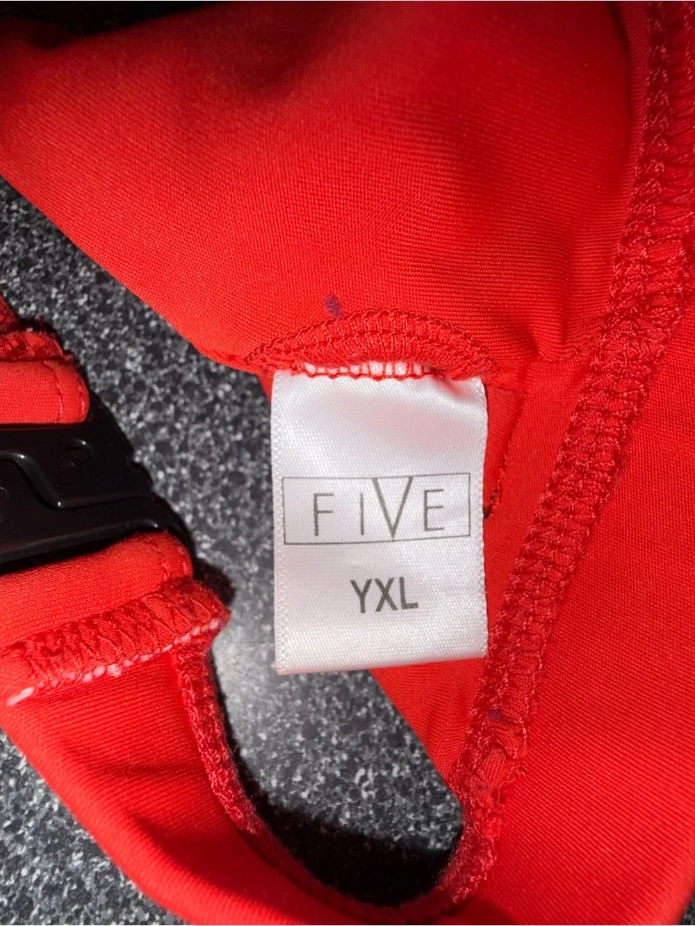 Five the Label Red 2 Piece Dance Set, Bra Top and Pants Size Youth X-Large
